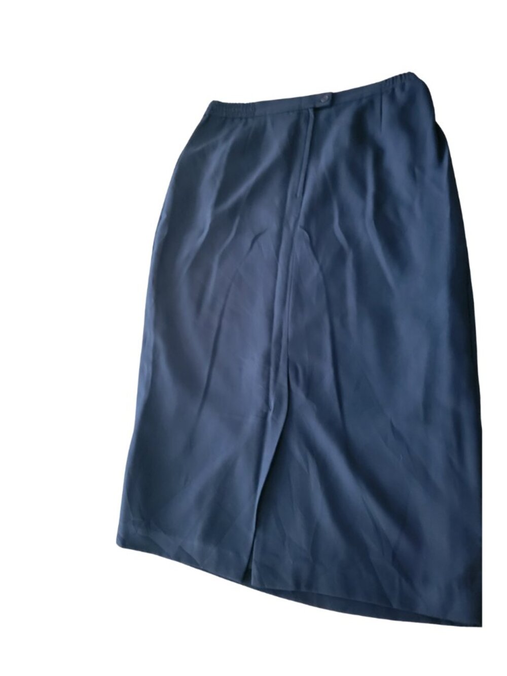 KB Stella Louise Satin Navy Blue Maxi Length Trouser/Pencil Skirt Vintage 80's - Picture 2 of 13